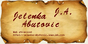 Jelenka Abutović vizit kartica